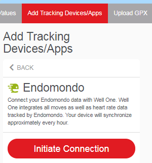 Endomondo connection